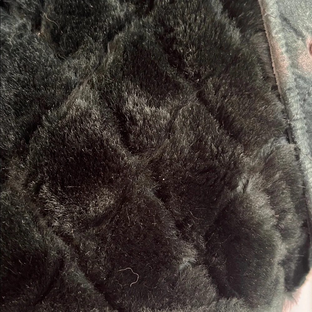 Vintage HEAVY coat! Leather / suede with warm lining